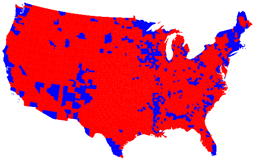 Red and Blue Counties