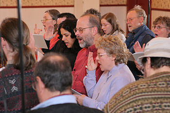 The tenor section sings during Azariah